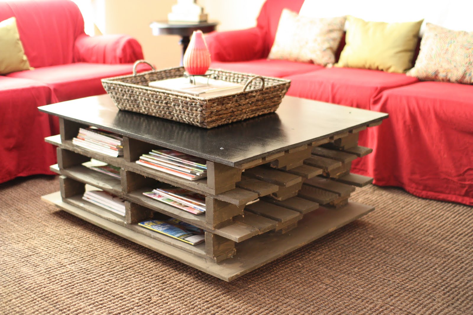 Stacked Pallet Coffee Table