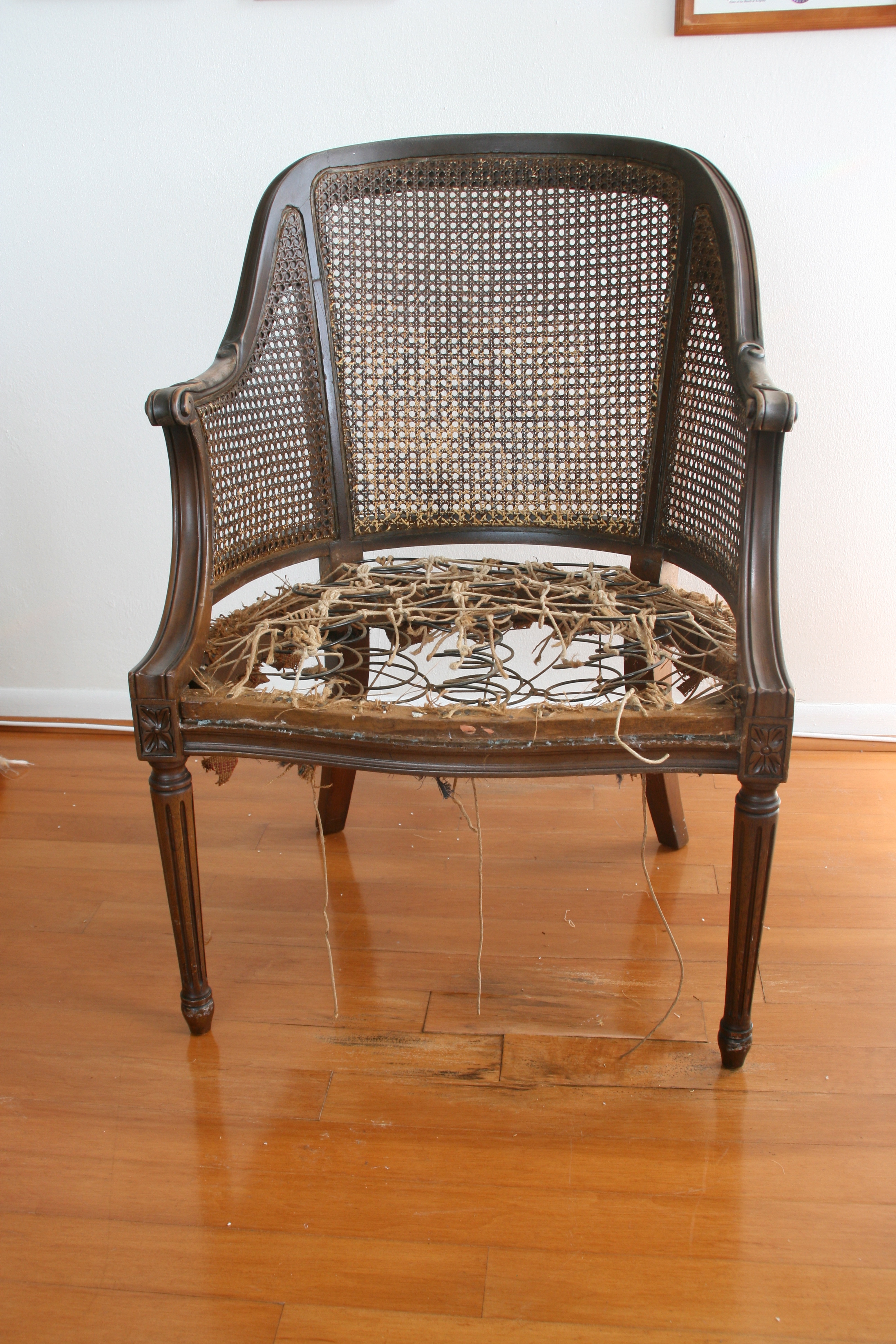 old chair stripped